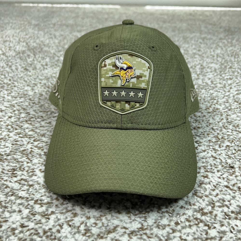 Minnesota Vikings Mens Hat One Size Strap Back Football New Era Saluteβ Service